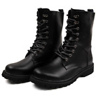 Unisex Real Leather Boot Lace Up Army Combat Patrol Boot Cadet Military Train