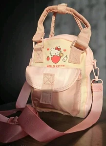 Sanrio Hello Kitty Umhängetasche 21 x 16 x 9 cm verstellbar langer Riemen 2 Taschen - Bild 1 von 4