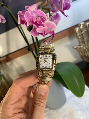 COLLEZIO' womens watch Mother Pearl dial Fancy hinged bangle band Rare - Изображение 1 из 4