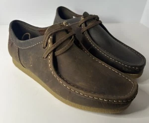 Clarks Collection Boots Mens 9M Shacre II Run Moc Beeswax Chukka Brown Leather - Picture 1 of 12