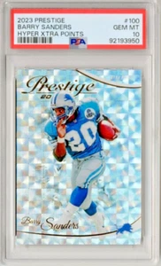 Barry Sanders 2023 Prestige HYPER Xtra Points SILVER Pop 4 GEM MINT PSA 10 - Picture 1 of 2