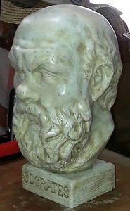 Busto cabeza escultura ermita filósofo griego Sócrates 38 cm hecho en Sydney - Imagen 1 de 2