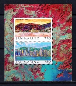 San Marino - Hong Kong joint issue 1997 architecture souvenir sheet MNH - Picture 1 of 1