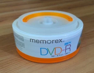 Memorex DVD-R 25 PK 16x 4.7gb 120min NEW & SEALED - Picture 1 of 5
