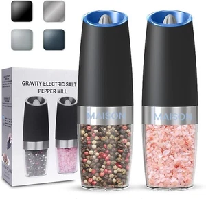 Maison Gravity Electric Pepper and Salt Grinder Set Battery Powered W/ LED Light - Picture 1 of 7