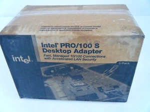 Case of 5 New Intel(R) PRO/100 S Desktop Adapter. 32 Bit PCI RJ45 10/100 168 Bit - Picture 1 of 5