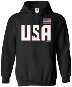 Sudadera con capucha para hombre Threadrock del equipo nacional de EE. UU. deportes - Imagen 1 de 8