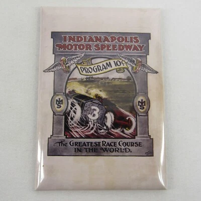 Indianápolis 500 1911 Programa Cubierta Coleccionista Imán Ray Harroun Marmón Avispa  Foto 1 de 4