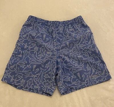 Pantalones Cortos de Natación Columbia PFG Omni-Sombra Pez Estampado Azul y Blanco Niños Talla Pequeña Foto 1 de 4