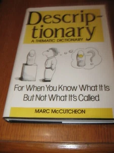 Descriptionary: A Thematic Dictionary by Marc McCutcheon - HC (1992) - Picture 1 of 7