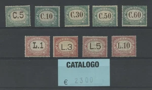 SAN MARINO 1897 TASSE 9V. ** LUSSO CERT. - Imagen 1 de 1