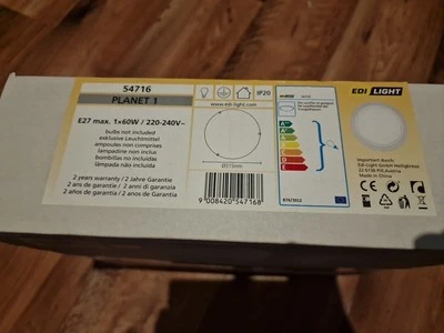 Edi Light Globelampe E27, D80mm, 60W, Opalweiß - Bild 1 von 2