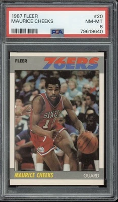 1987 Fleer Basketball #20 Maurice Cheeks NM-MT PSA 8 - Image 1 of 2
