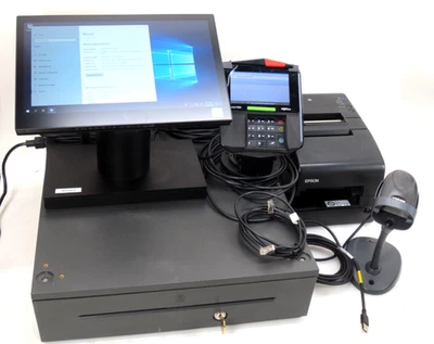 POS System - Engage One by HP w/ Printer, Scanner, Register & CC Terminal - Image 1 of 4