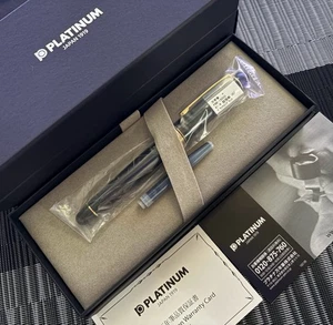 Pluma Estilográfica Platino NUEVA #3776 CENTURY Negra en Negro UEF Nuevo en Caja PNB-15000#1-9 JP - Imagen 1 de 4