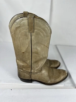 Vintage J. Chisholm  Cowboy Boots USA Made 11.5 D Western Stitching - Image 1 of 4