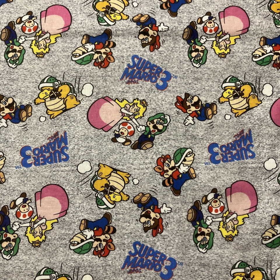 1 Yd Nintendo Mario SM3 Friends Cotton Licensed Fabric 43” Wide - Image 1 of 1