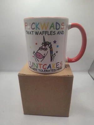 12oz Funny Coffee Mug with Unicorn Double Sided Free Shipping  - Image 1 of 2