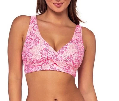 Sujetador con aros Sunsets Elise Top de bikini rosa coral cala talla 40DD NUEVO CON ETIQUETAS $98 Foto 1 de 4