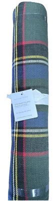 Pottery Barn Stewart Plaid Cotton Table Runner 18”x108” In Green Plaid - Image 1 of 2