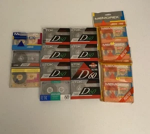 Mixed Lot of 15 Blank Audio Cassette Tapes TDK Maxell Memorex New Unused - Picture 1 of 3