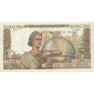 [#633773] France, 10,000 Francs, Génie Français, AU, Fayette:50.77, KM:132, d - Picture 1 of 2