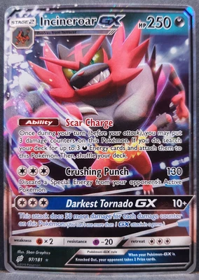 Incineroar GX 97/181 Team Up Ultra Rare Pokémon Pokemon Card English Near Mint - Bild 1 von 2