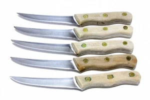 Vintage Chicago Besteck Steakmesser #103S 5er Set mit Holzgriffen - Bild 1 von 6