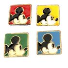 Disney Mickey Mouse Gold-Tone Enamel Button Covers Set Of 4
