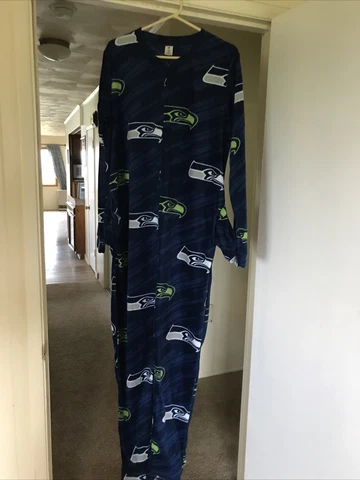 NFL Seattle Seahawks One Piece Pj’s Adult Medium Cover