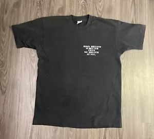 Vintage Hog's Breath Saloon Key West Black T-Shirt USA ADULT LARGE L DISTRESSED - Picture 1 of 7