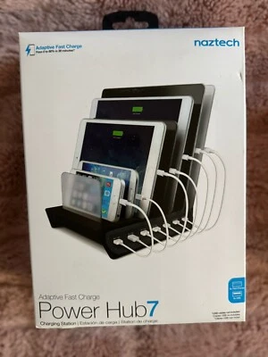 NAZTECH USB POWER HUB 7 MULTICHARGING STATION 12' POWER CABLE - Image 1 of 4