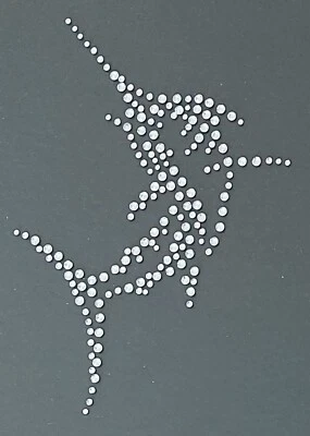 Hotfix Strass Bügelbild Motiv Schwertfisch Glasstrass Applikation Handgelegt - Bild 1 von 4