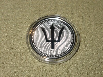 2017 Barbados Trident 1 oz .999 Fine Silver Coin [ BU ]  - Image 1 of 2