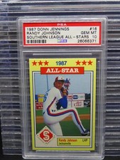 1987 Donn Jennings Southern League All-Stars Randy Johnson XRC RC #16 PSA 10