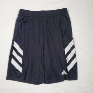 Adidas Boys Classic 3 Stripe Athletic Shorts Size XL (16/18) Black/White - Picture 1 of 4