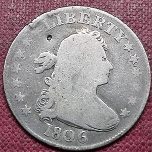 1806 drapierte Büste Viertel 25c bessere Erhaltung sehr gute Details #82293 - Bild 1 von 2
