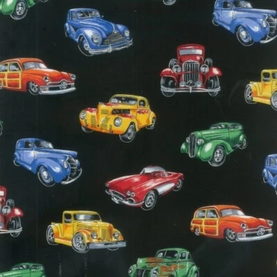Fat Quarter Nutex Hot Rods Design 100 % Baumwolle Stoff