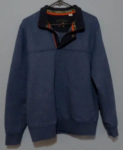Orvis Signature 1/4 Zip Fleece Pullover Sweatshirt Men's Medium Navy - Picture 1 of 8