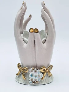 Vintage Rubens Originals Flower Bud Vase Soft Pink 1960s Make up Brush Holder - Picture 1 of 14