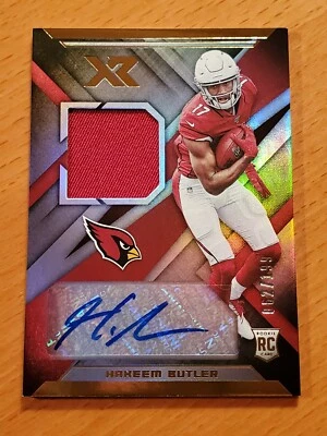 2019 XR Rookie Swatch Auto #26 Hakeem Butler Cardinals WR #'d 62/199 - Image 1 of 2