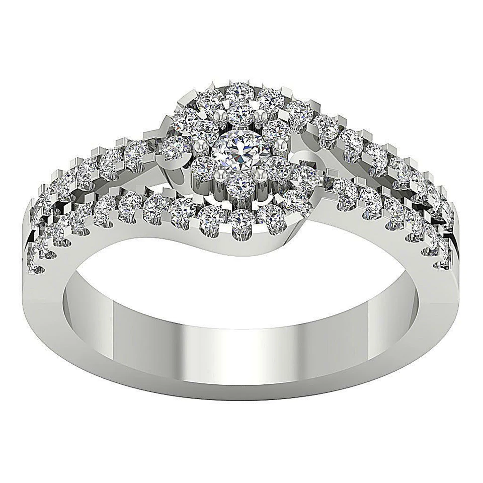 I1 G Solitaire Engagement Ring 0.75 Ct Natural Diamond 14K White Gold Appraisal - Image 1 of 4