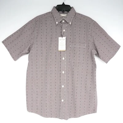 Camisa Manga Corta Roundtree & Yorke Etiqueta Dorada Cuadros S Roja Blanca Sin Hierro Nueva con Etiquetas Foto 1 de 4