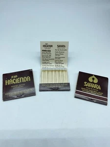 Lot of 3 Vintage Sahara & Hacienda Matchbooks Las Vegas Hotel & Casino Universal - Picture 1 of 6