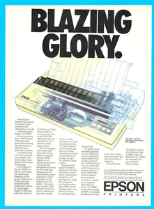 1986 Epson Computer Drucker Nadel Vintage Print Ad Home PC Ephemera - Bild 1 von 3