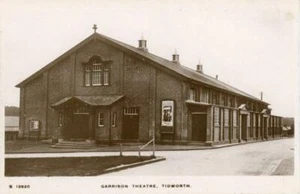 REAL PHOTO POSTCARD OF THE GARRISON THEATRE, TIDWORTH, (NEAR ANDOVER), HAMPSHIRE - Picture 1 of 2
