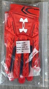 Under Armour NCAA Fierce VI Orange/Blue 2XL Football Gloves - Picture 1 of 3