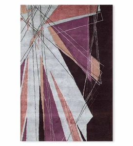 Modern Hand Tufted Woollen And Viscose Rug Color Multi Design Carpet Rug - Picture 1 of 5