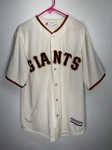 San Francisco Giants Majestic Official Cool Base Jersey Tan-Cream Size Large - Bild 1 von 11