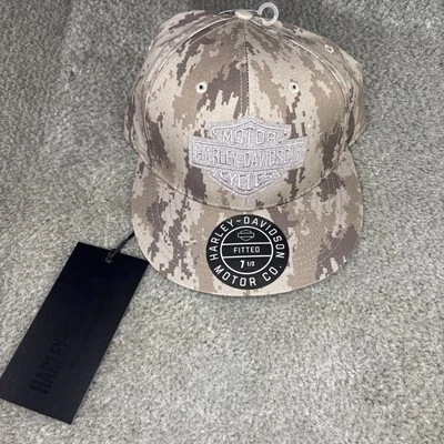 NUEVO CON ETIQUETAS Harley Davidson Motocicletas Gorra Ajustada 7 1/2 XLarge Camuflaje Digital Para Hombres  Foto 1 de 4